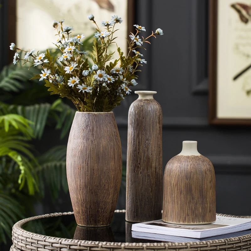 

Vase Home Decor Ceramic Modern Living Room Decoration Flower Pots Jarrones Decorativos